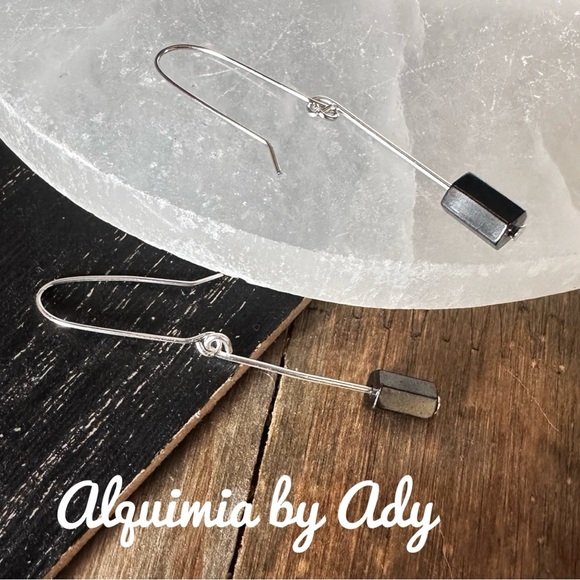 Alquimia by Ady Silver and Black Earrings - Picture 1 of 1